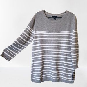 SWEATER WEATHER Karen Scott Lace-Up Cotton Knit